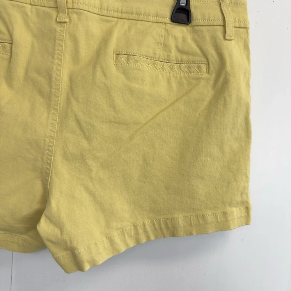 Market & Spruce Women's‎ 14 Madison Mid Rise Chino Shorts Yellow Daisy Duke 38X3